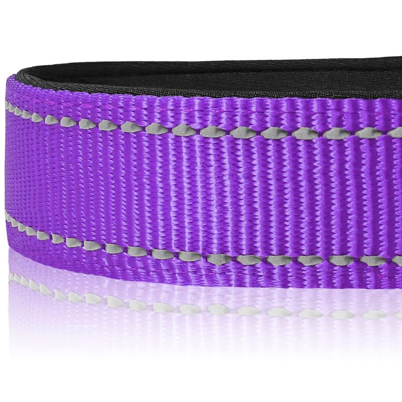 Joytale Reflective Dog Collar,Soft Neoprene Padded Breathable Nylon Pet Collar Adjustable for Small Dogs,Purple,S - Image 4